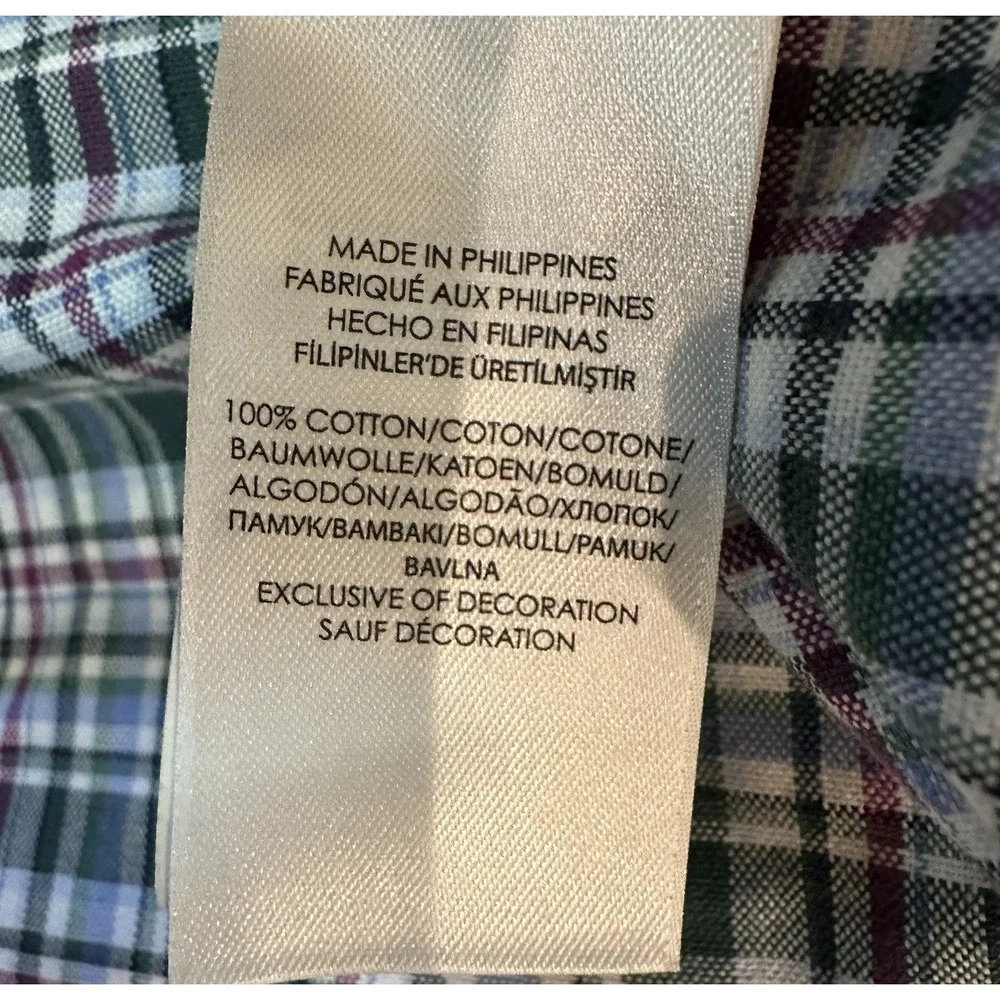 Ralph Lauren Mens Long Sleeve 100% Cotton Button Down Shirt‎ Size L